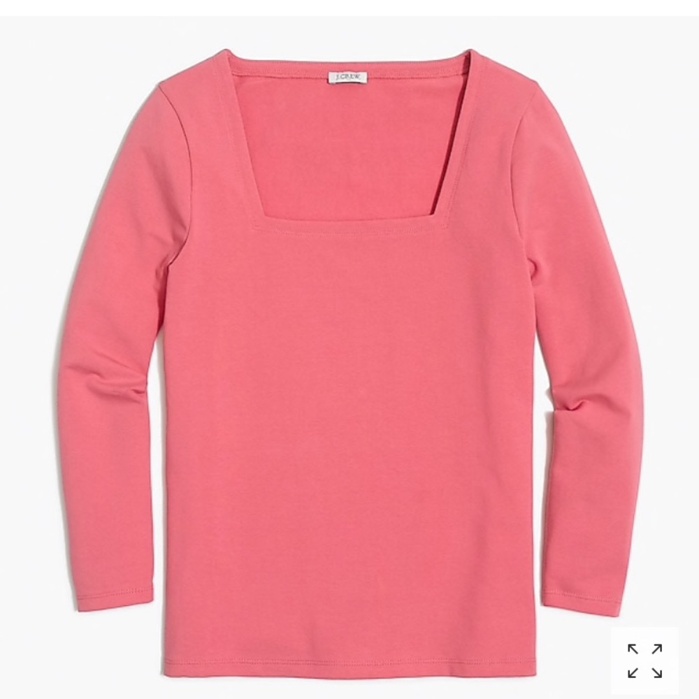 NWT J Crew Square Neck Coral Pink top